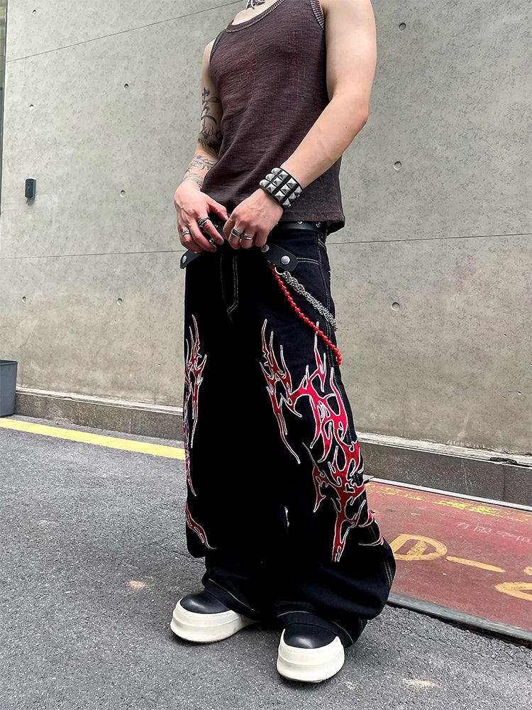 【25s Jun.】Vintage Thorn Embroidery Jeans