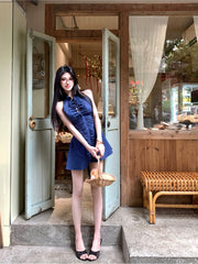 【25s Jul.】Ruched Cutout Waist Dress