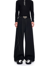 【25s Sep.】Patchwork Rhinestone Draped Suit Pants