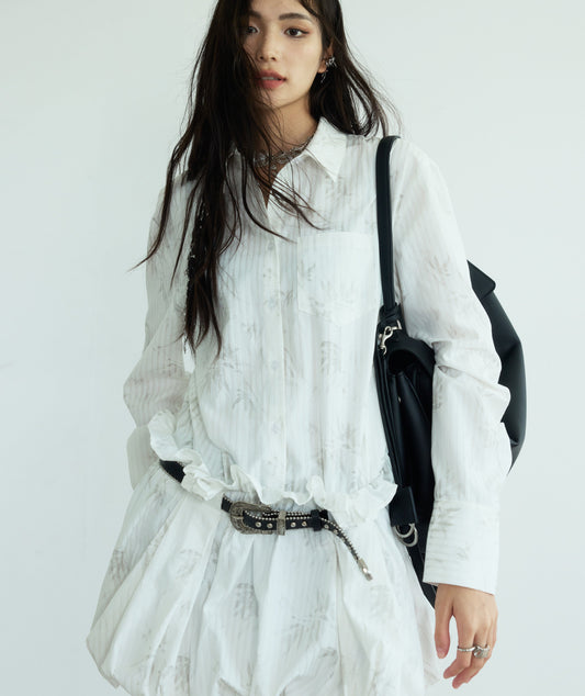 【25s Apr.】New Chinese Style Printed Pleated Bud Dress