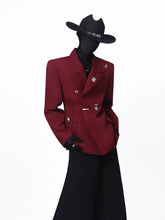 【26s Apr.】Metal-Embellished Waist-Defining Blazer