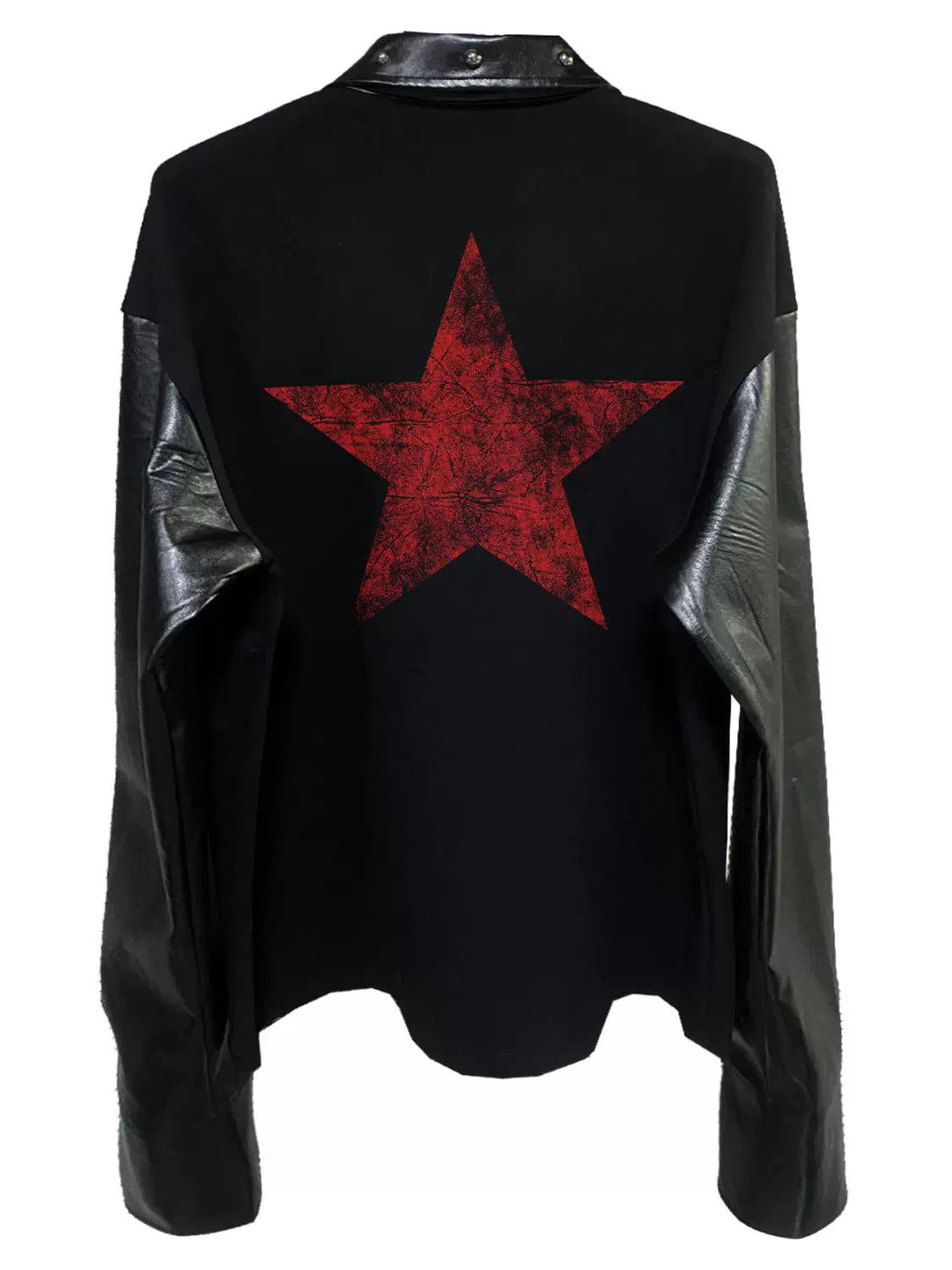 【25s Aug.】Dark Punk Studded Collar Polo Shirt