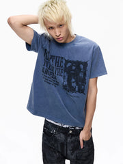 Washed Vintage Graphic Cropped Tee