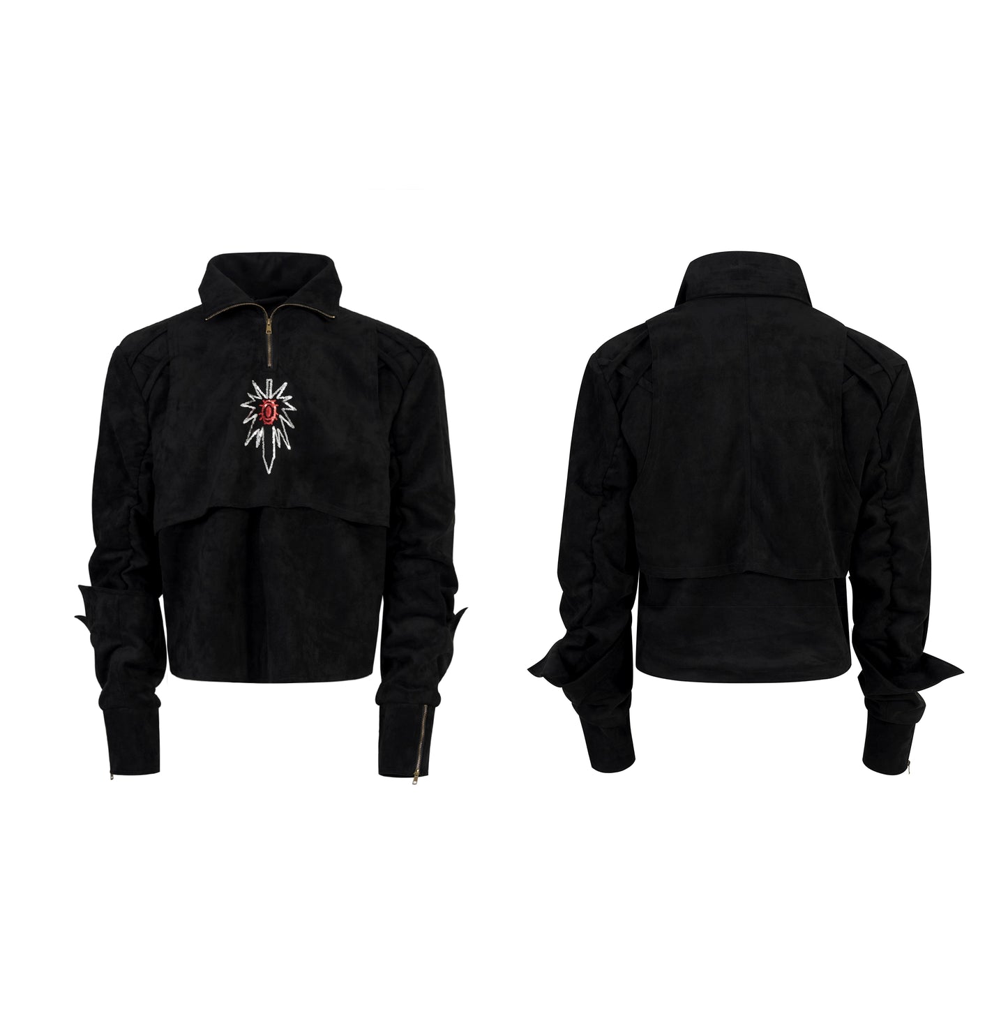 Suede Graffiti Deconstructed Design Hoodie/Pants