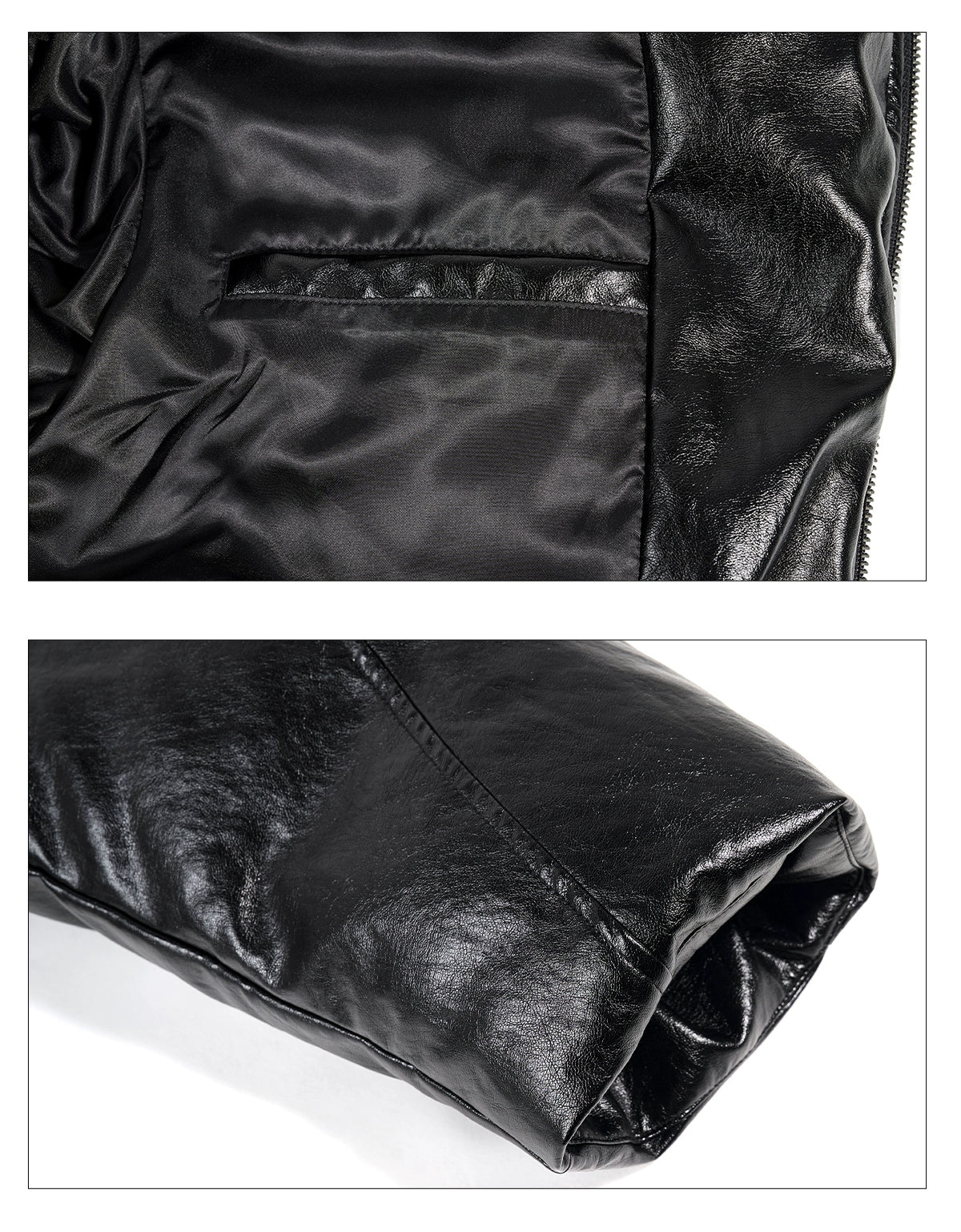 【25s Nov.】Detachable Fur Collar Short PU Leather Cotton Coat