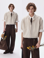 Layered Business Short Sleeve Shirt