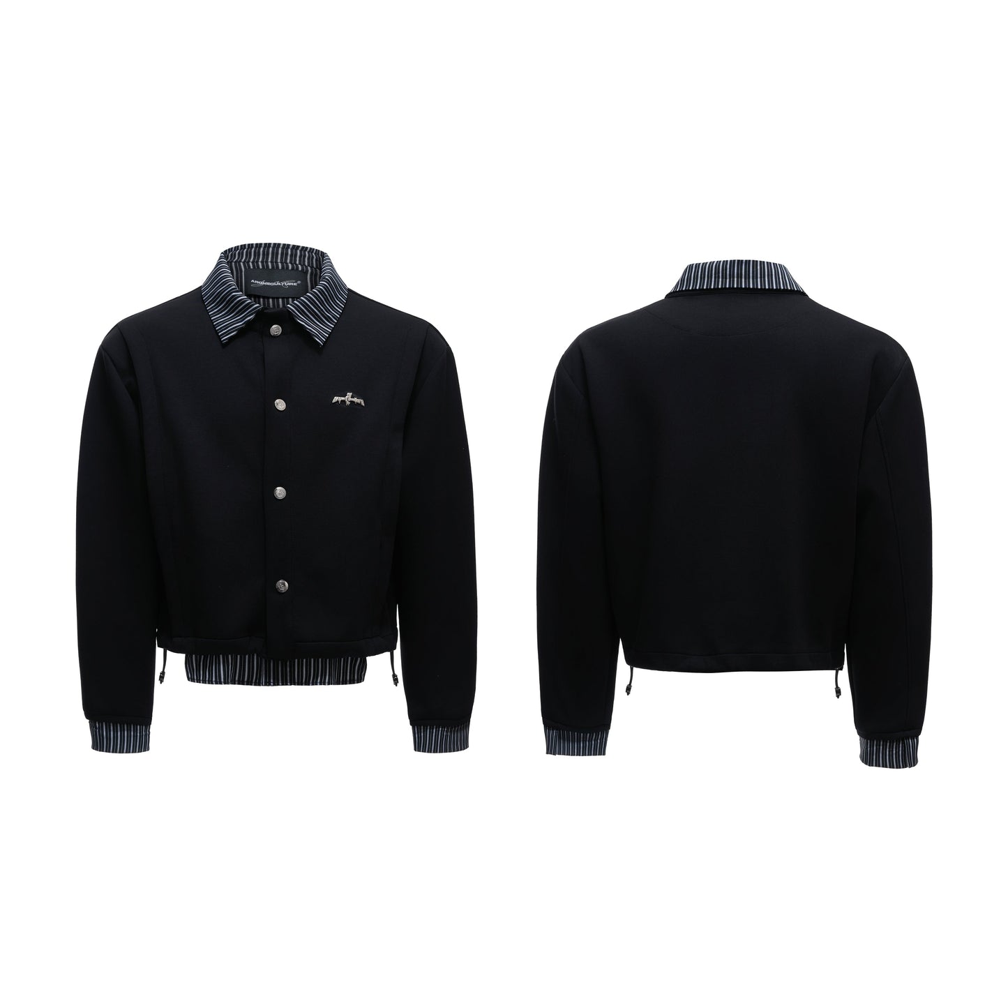 【25s Aug.】Fake Two-piece Shirt And Cardigan Hoodie Set