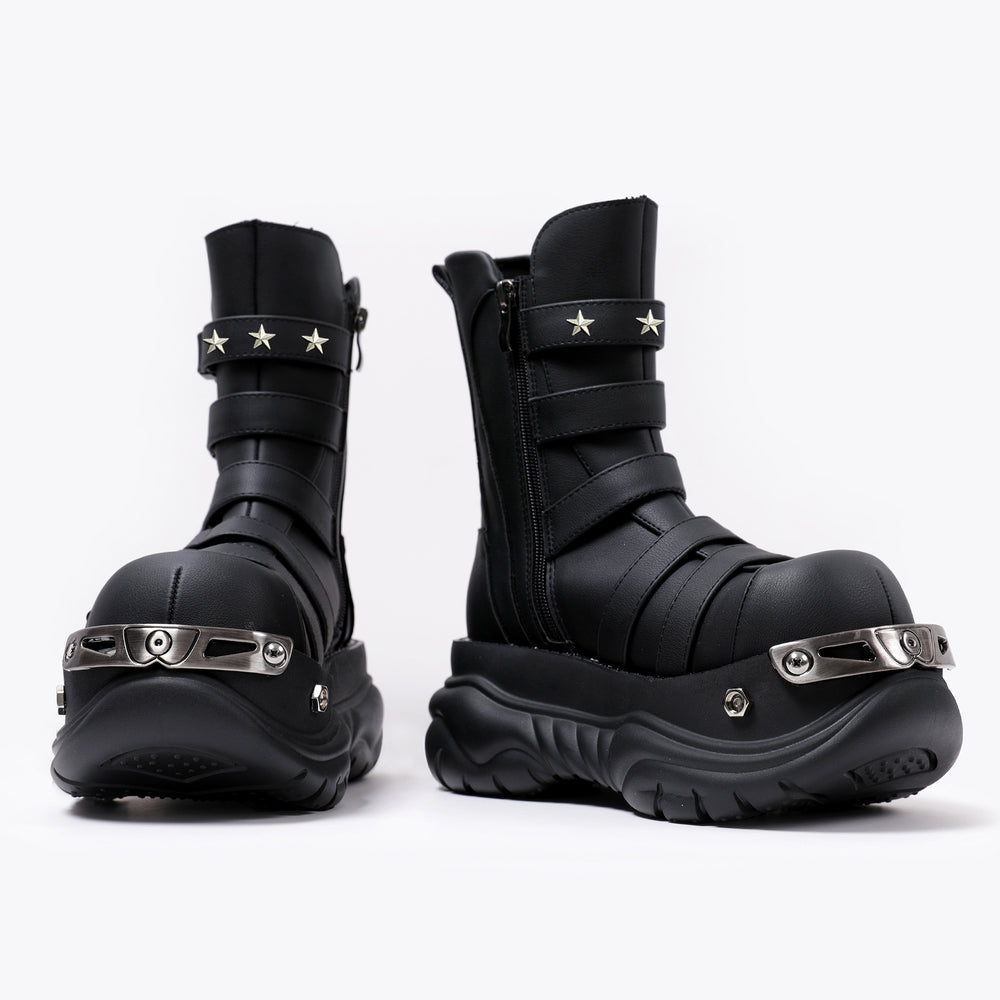 Metal Punk Round Toe Martin Boots ArtsKoreanMan