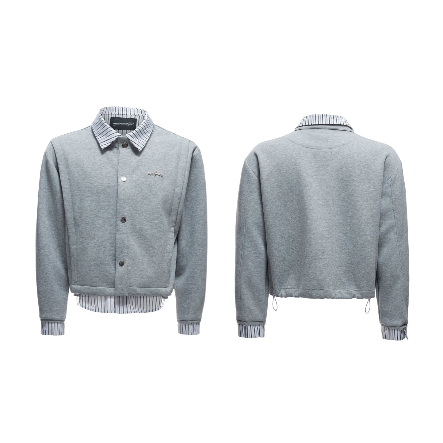 【25s Aug.】Fake Two-piece Shirt And Cardigan Hoodie Set