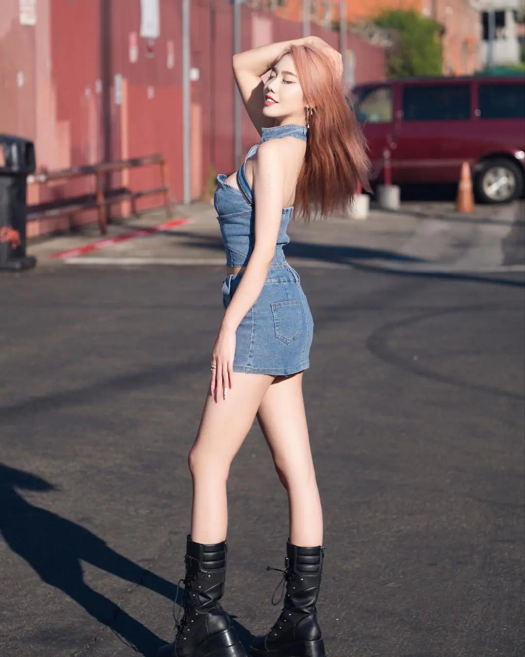 【23s August.】Trend Denim Vest Tight Skirt ArtsKoreanMan