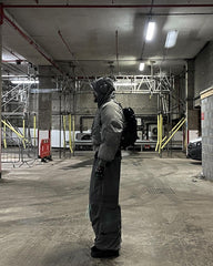 【23s November.】Distressed Fake Two-piece Design Sweatshirt Patchwork Cotton Jacket ArtsKoreanMan