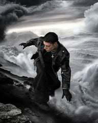 【23s Feb.】Button and Zip Leather Jacket ArtsKoreanMan