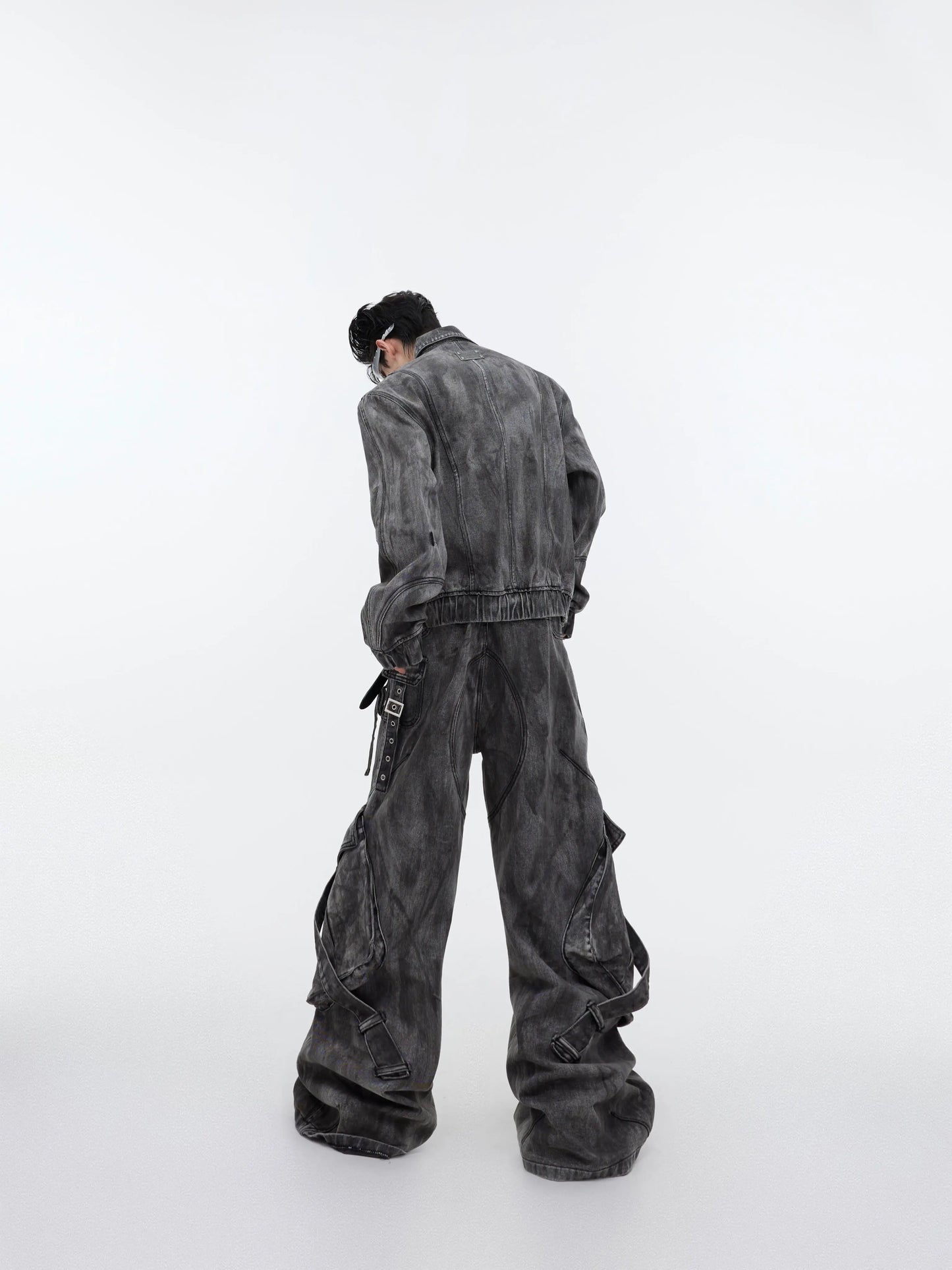 【23s September.】Vintage Denim Jacket Baggy Cargo Pants Set ArtsKoreanMan