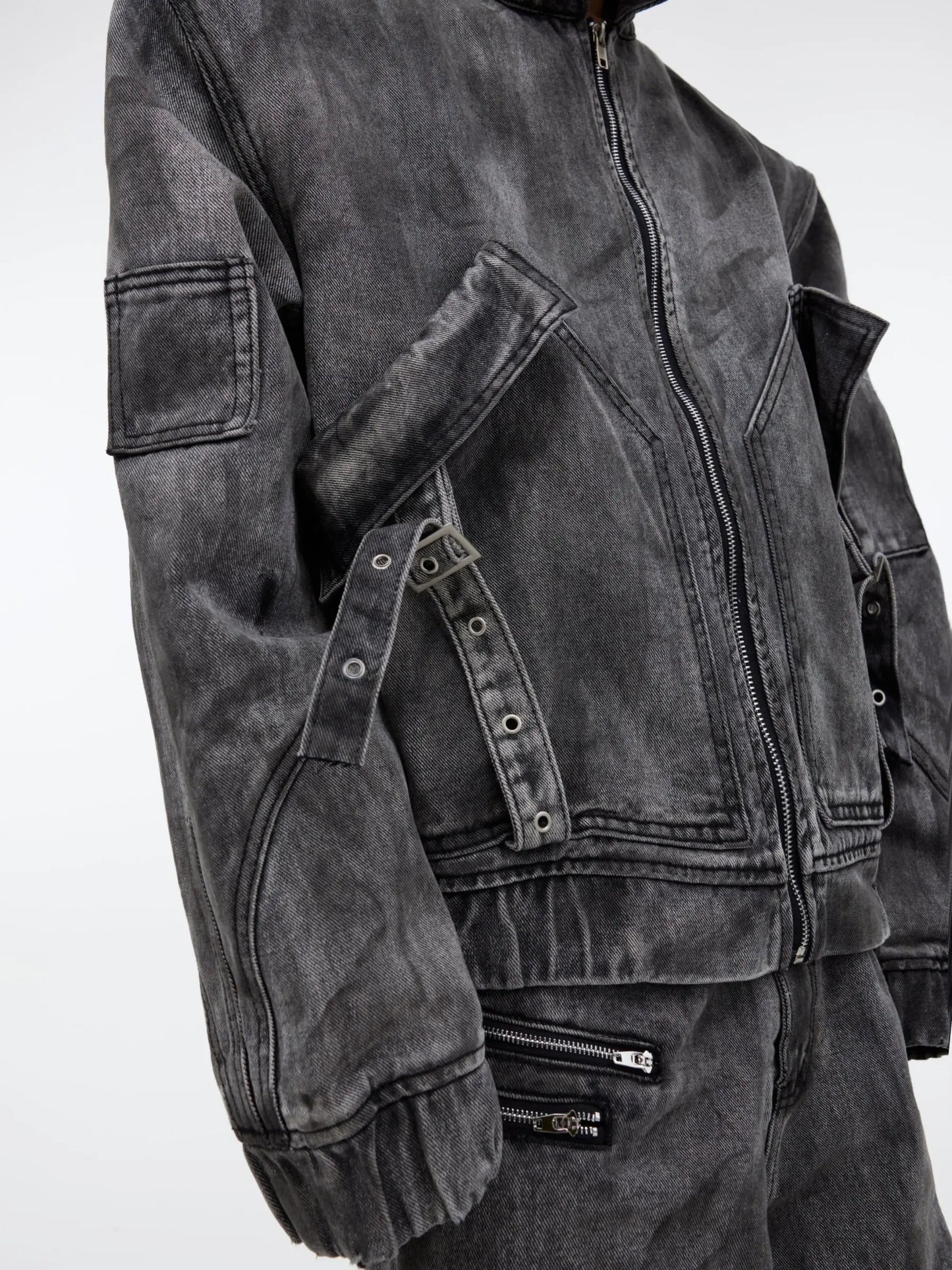 【23s September.】Vintage Denim Jacket Baggy Cargo Pants Set ArtsKoreanMan