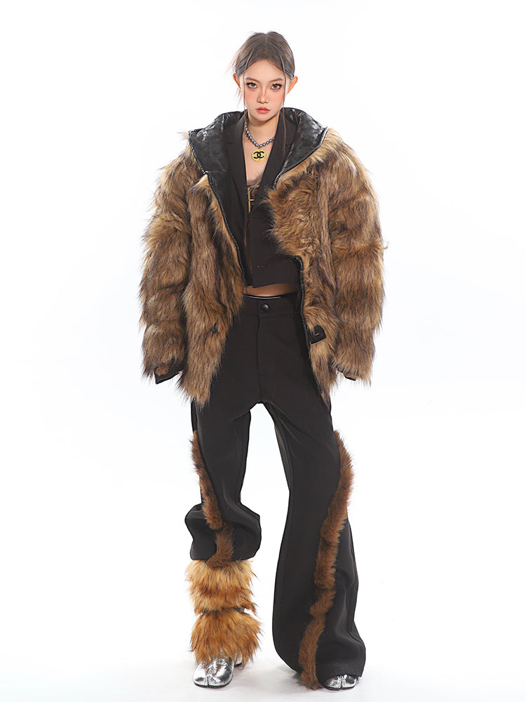 【24s Nov.】Reversible Faux Suede Fur Coat ArtsKoreanMan