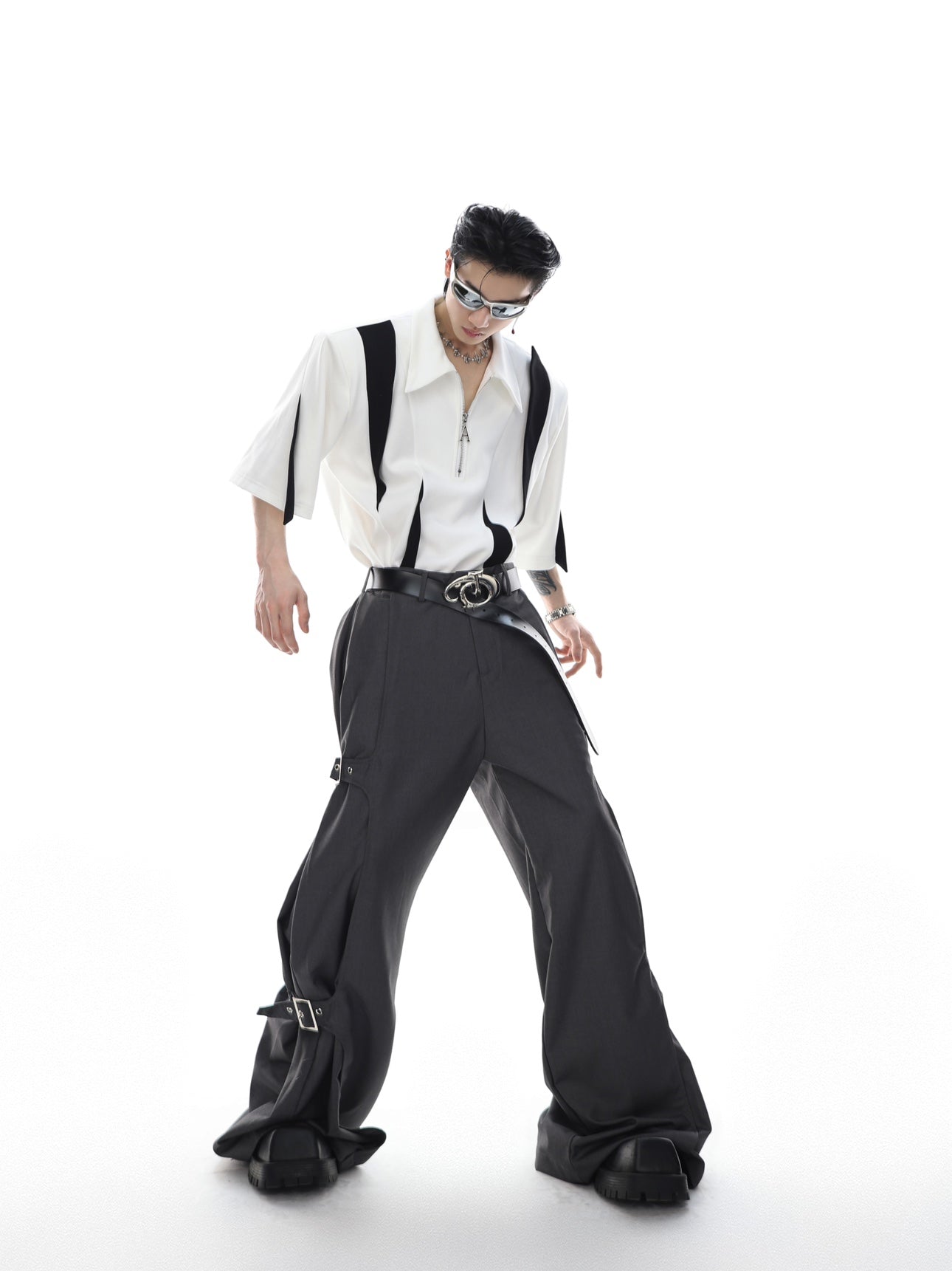【24s April.】Adjustable Flared Trousers ArtsKoreanMan