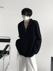 【23s November.】Half-zip Hooded Knitted Sweater ArtsKoreanMan