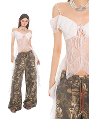 【24s June.】Hot Girl Lace Suspender Slim Top ArtsKoreanMan