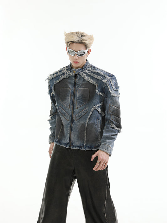 【24s Aug.】Washed Denim Jacket with Shoulder Pads ArtsKoreanMan