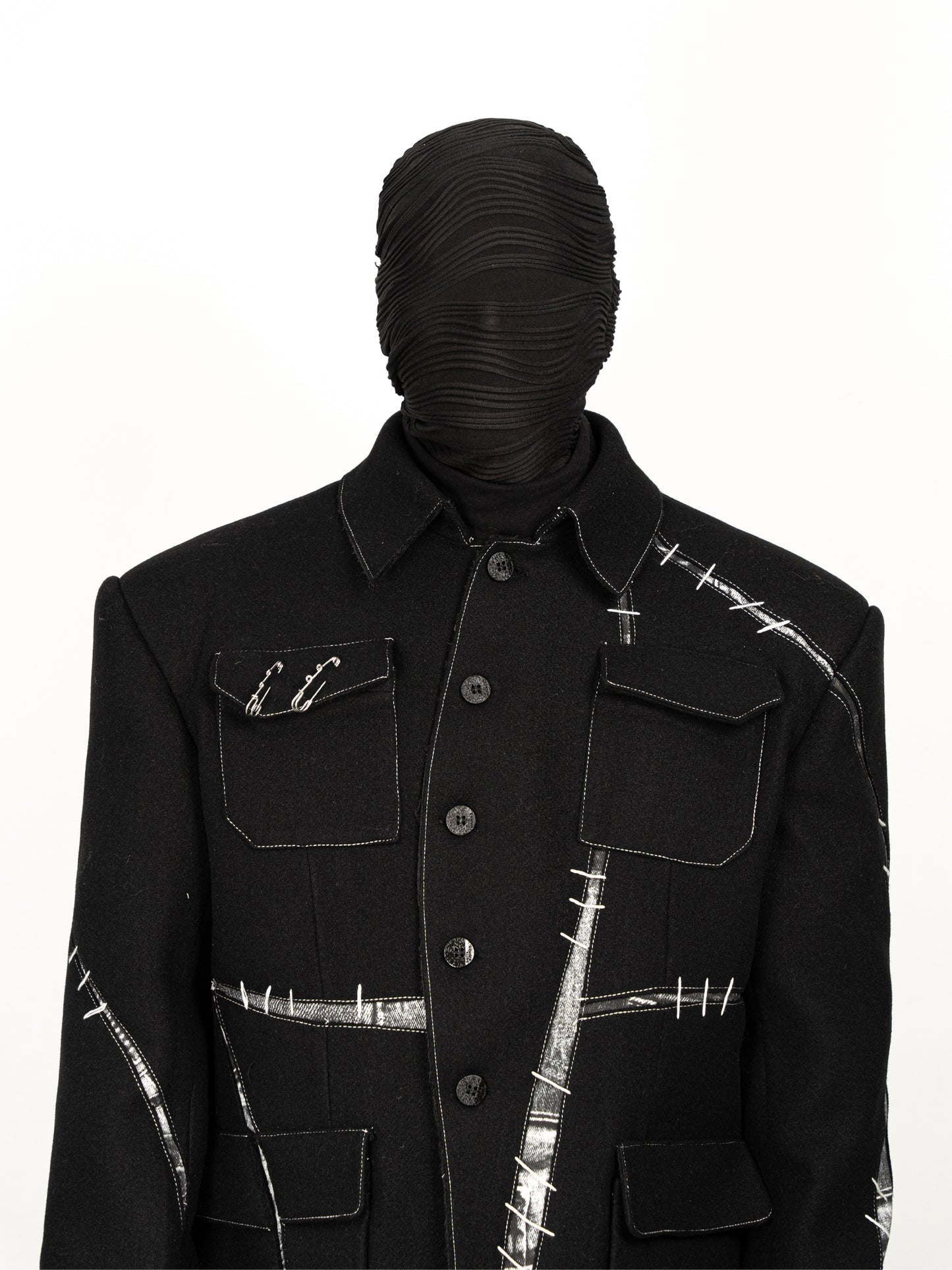 【25s Feb.】Thick Contrast Color Stitching Woolen Jacket