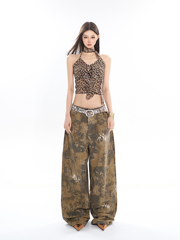 【24s April.】Retro Distressed Camouflage Casual Pants ArtsKoreanMan