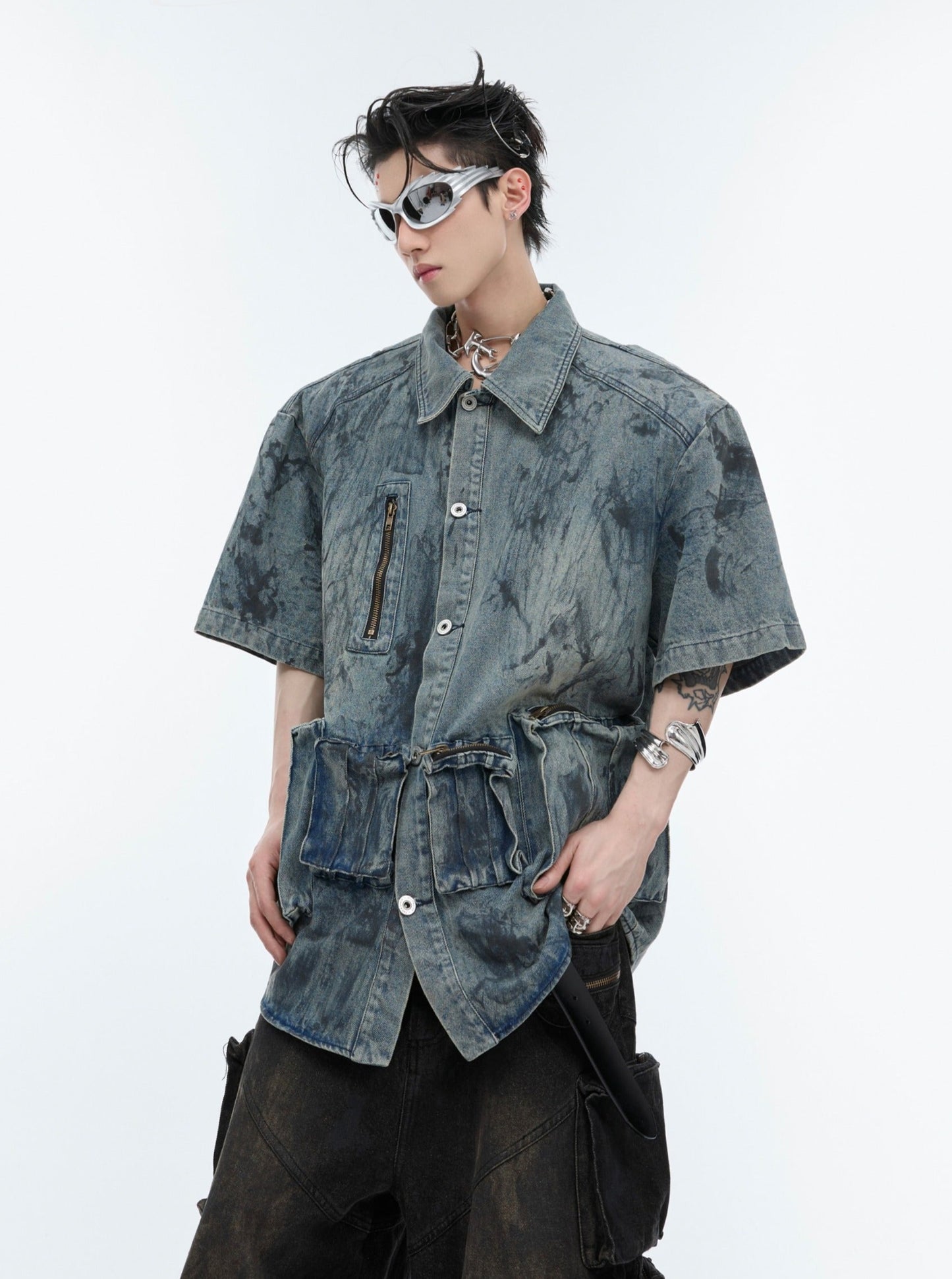 【24s June.】Retro Distressed Hand-painted Denim Jacket ArtsKoreanMan