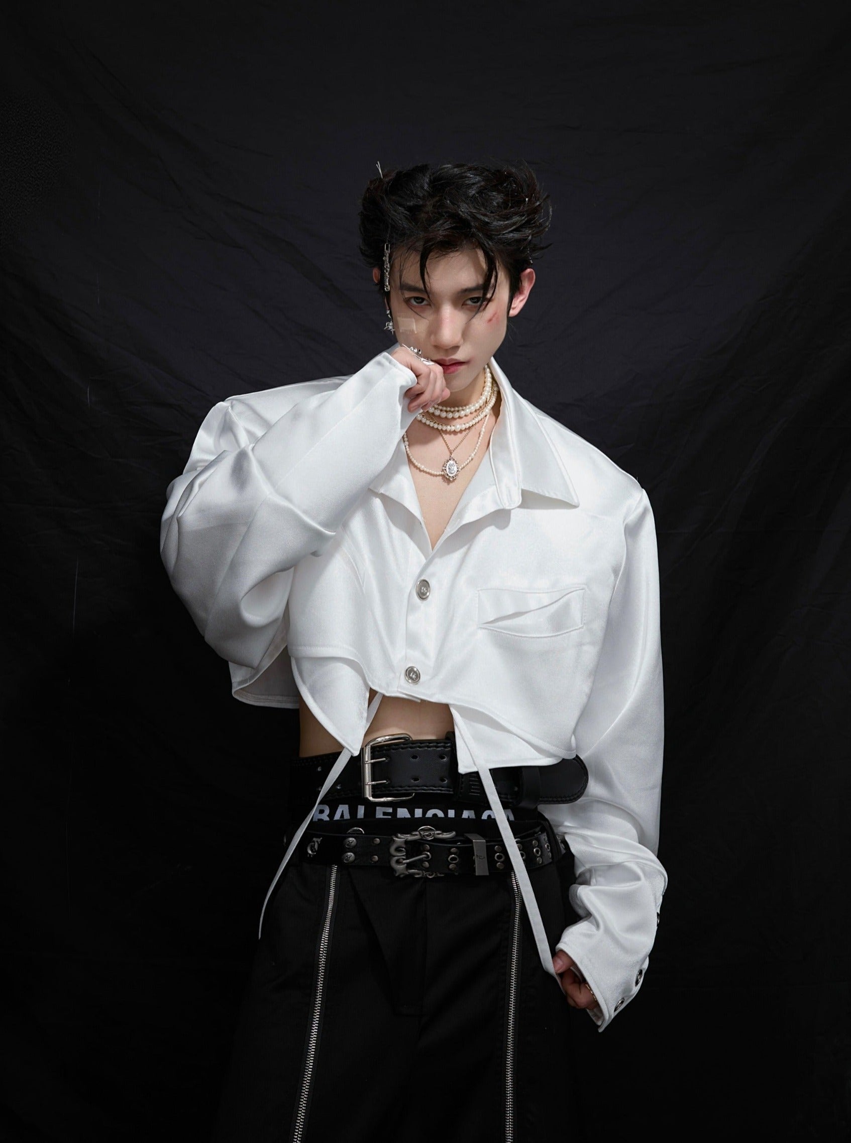 【24s July.】Short Ribbon Elegant Shirt ArtsKoreanMan