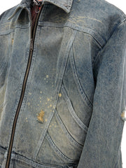 【24s Oct.】Washed Shoulder Pads Waste Earth Heavy Denim Suit ArtsKoreanMan