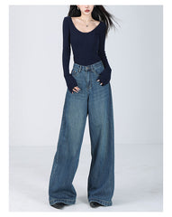 【24s Sep.】American Blue Loose Wide Leg Jeans ArtsKoreanMan