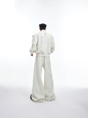 【24s January.】V-neck Metallic Embellished Sweatshirt Suit ArtsKoreanMan