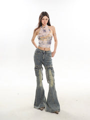 【24s February.】Retro Diamond Printed Halterneck Vest ArtsKoreanMan