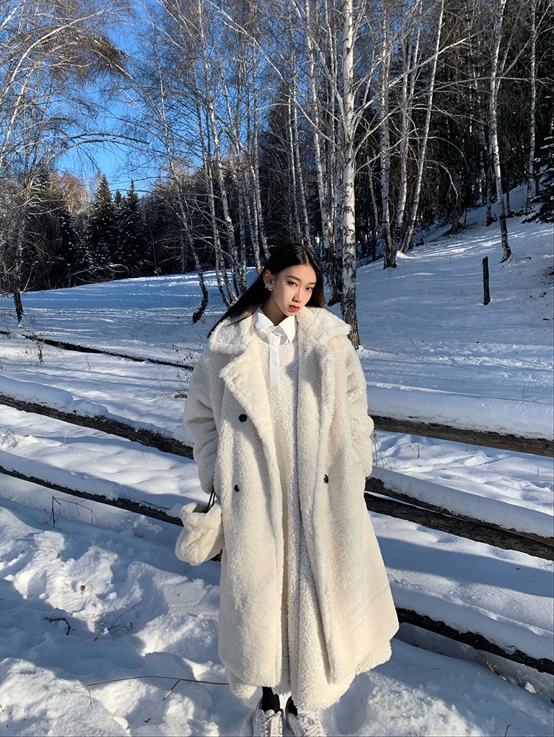 【23s November.】Thickened Long Lambswool Coat ArtsKoreanMan