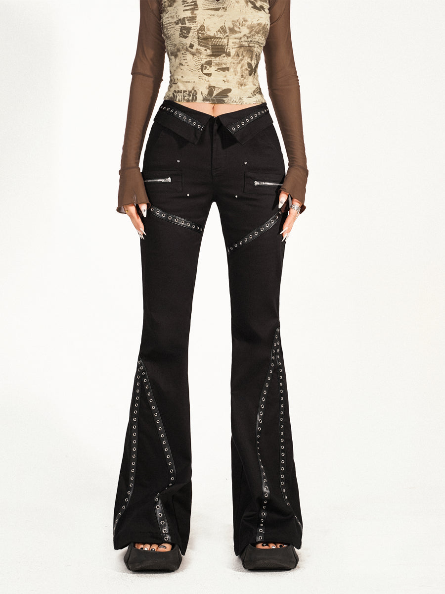 【24s Nov.】Original Spliced Heavy-duty Micro-flare Pants ArtsKoreanMan