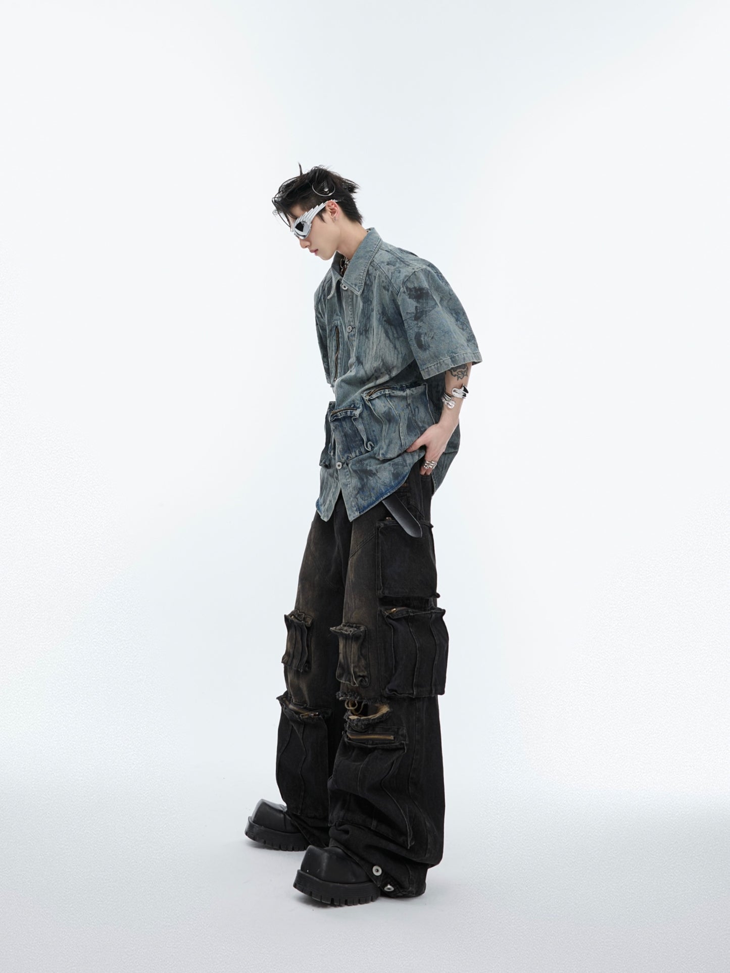 【24s June.】Retro Distressed Hand-painted Denim Jacket ArtsKoreanMan