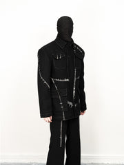 【25s Feb.】Thick Contrast Color Stitching Woolen Jacket