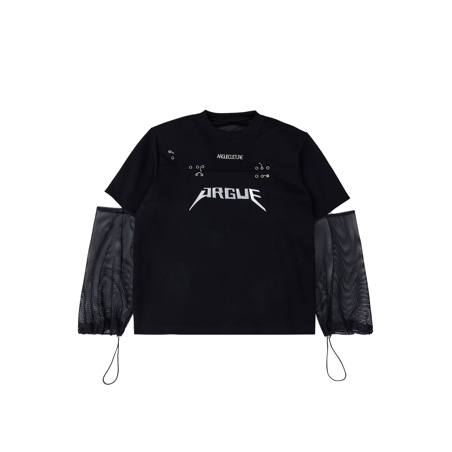【24s April.】Deconstructed Fake Two Piece Mesh Splicing T-shirt ArtsKoreanMan