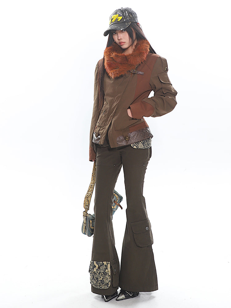 【25s Jan.】Heavyweight Multi-pocket Detachable Flared Pants