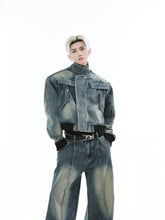 【25s Feb.】High Street Distressed Patchwork Denim Jacket / Jeans