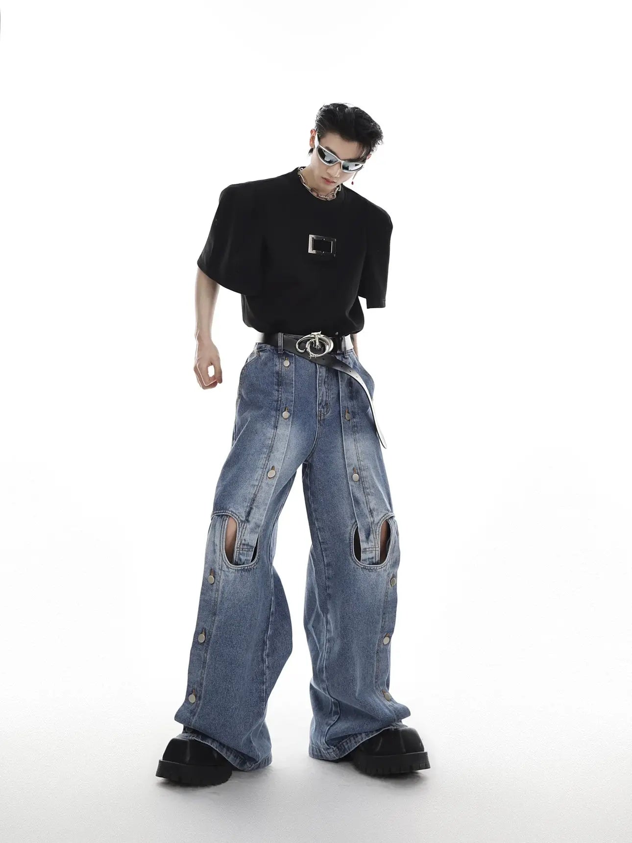 【25s Jun.】Irregular Cutout Jeans