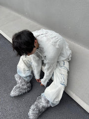 【24s Feb.】Furry Plush Mid-Tube Snow Boots