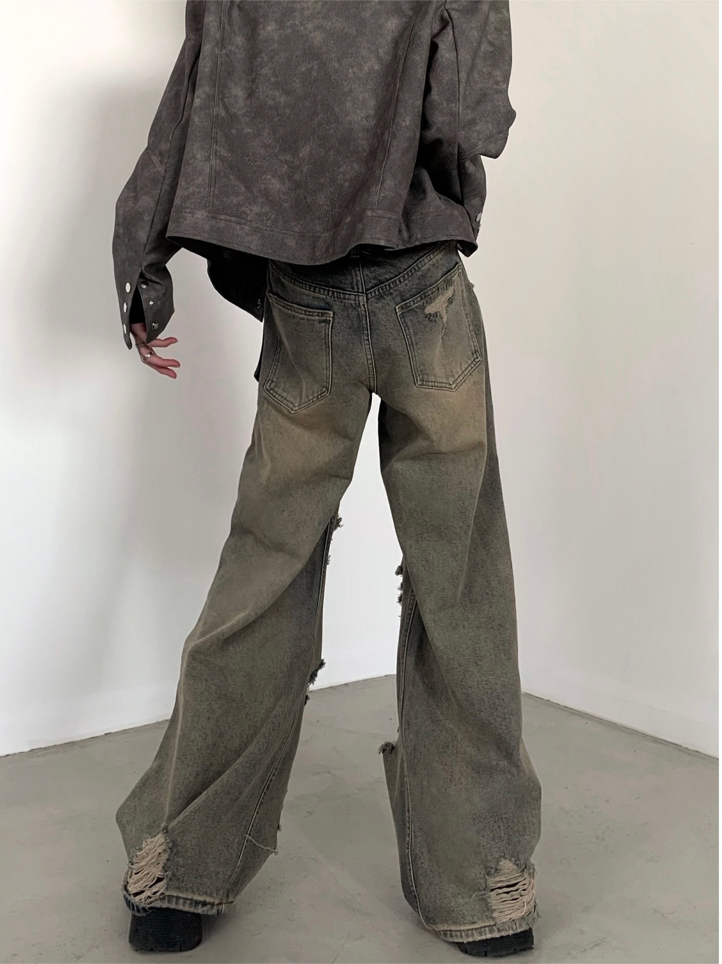 【24s March.】Retro High Street Ripped Jeans ArtsKoreanMan