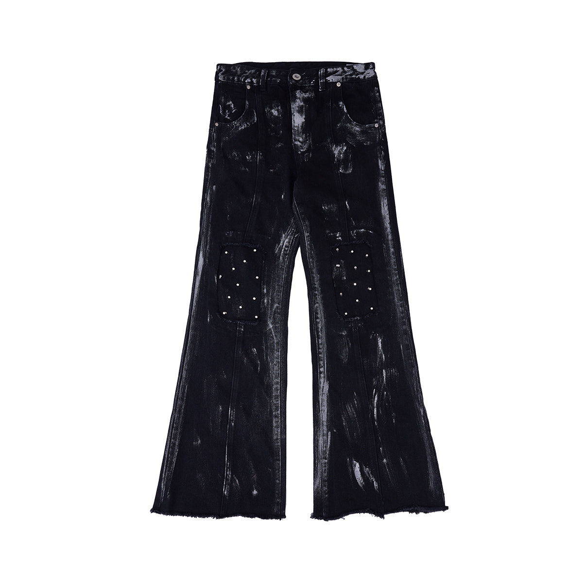 【24s March.】Metal Rivet Design Graffiti Denim Jacket + Jeans ArtsKoreanMan