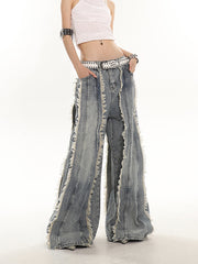 【24s June.】Loose-fitting Raw-hem Deconstructed Jeans ArtsKoreanMan