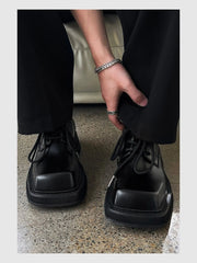 Square Toe Platform Commuter Shoes ArtsKoreanMan