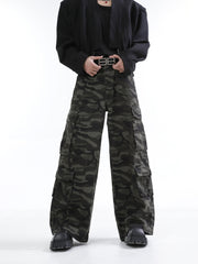 【24s Nov.】Vintage Distressed Camouflage Loose Overalls ArtsKoreanMan