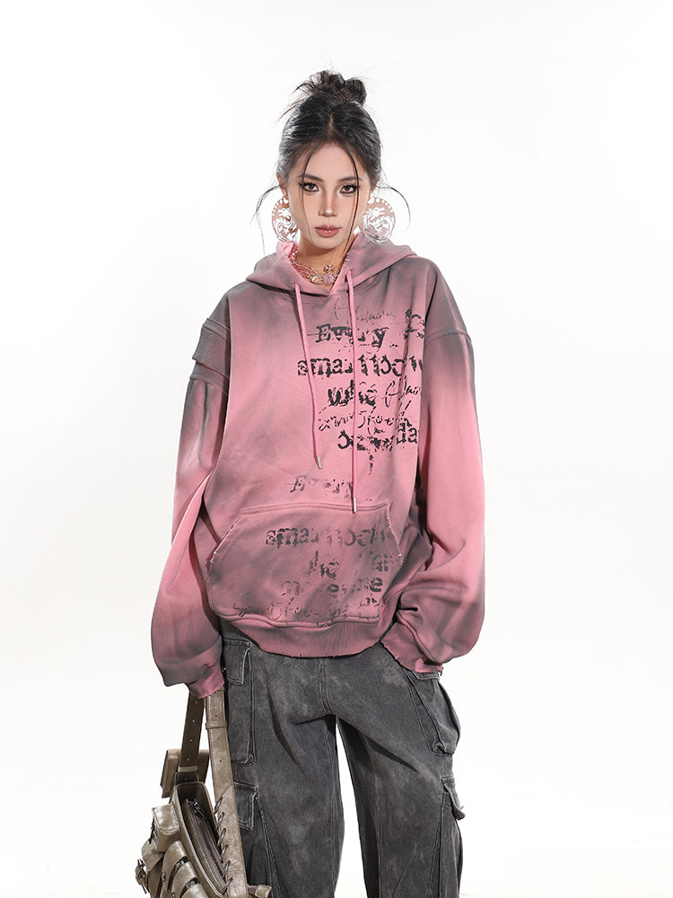 【24s February.】Distressed Silhouette Fake Two-piece Sweatshirt ArtsKoreanMan