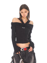 【24s Oct.】Sweet Cool Girl Off-Shoulder Slim-fitting Sweater ArtsKoreanMan