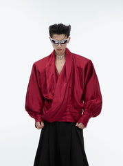 【24s June.】Liquid Texture V-neck Design Lining ArtsKoreanMan