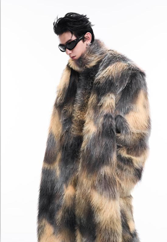 【24s Dec.】Luxurious Faux Mink Fur Coat(Send Scarf) ArtsKoreanMan