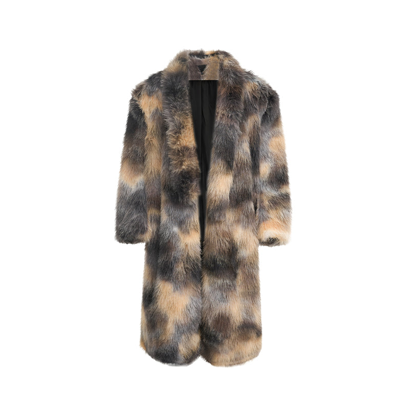 【24s Dec.】Luxurious Faux Mink Fur Coat(Send Scarf) ArtsKoreanMan